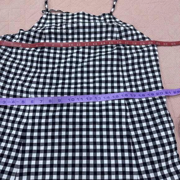NWT Anthropologie Apron-Style Mini Dress Black & White Check W/Pockets Sz Large - Picture 7 of 10